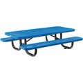 Global Industrial 6ft Rectangular Kids Picnic Table, Expanded Metal, Blue 277152KBL